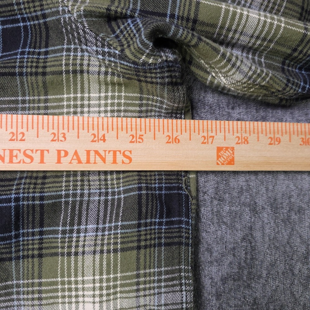 Carhartt Pearl Snap Plaid Flannel Shirt Mens XXL 2XL Green Rugged Cowboy Rodeo - Picture 3 of 10